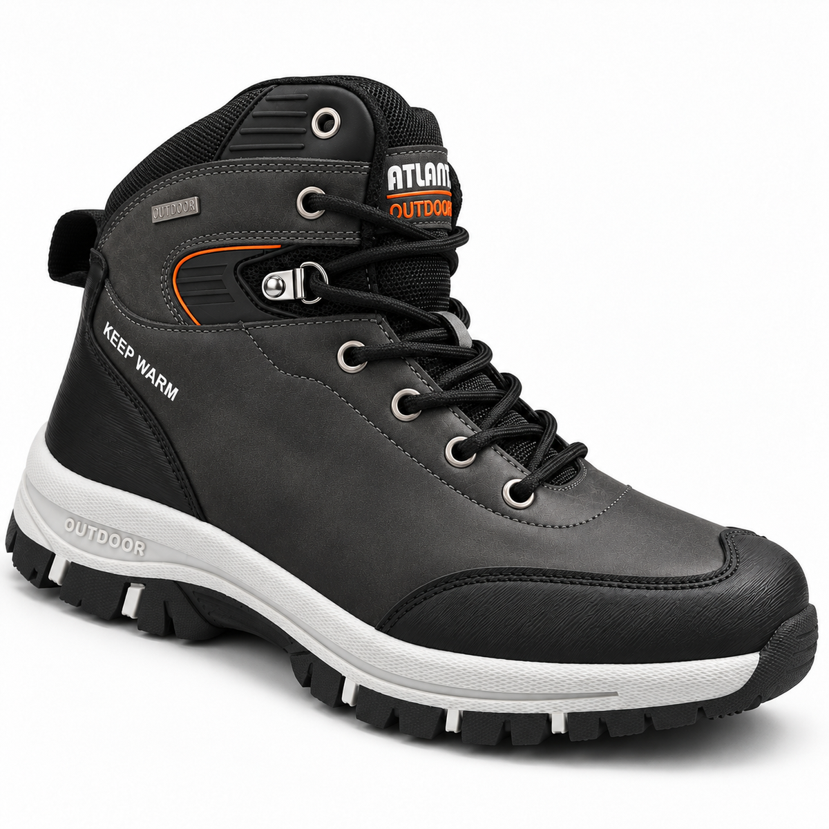 Ανδρικά Μποτάκια Outdoor Μαύρα με Στιβαρή Σόλα – ERP84315