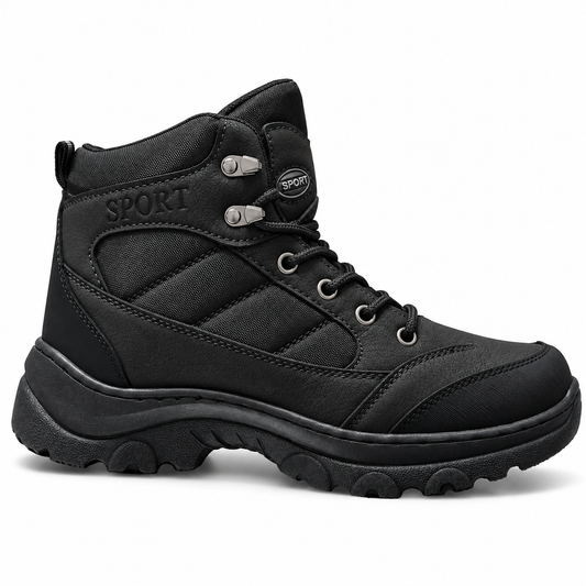 Ανδρικά Μποτάκια Outdoor Μαύρα με Στιβαρή Σόλα – ERP84299