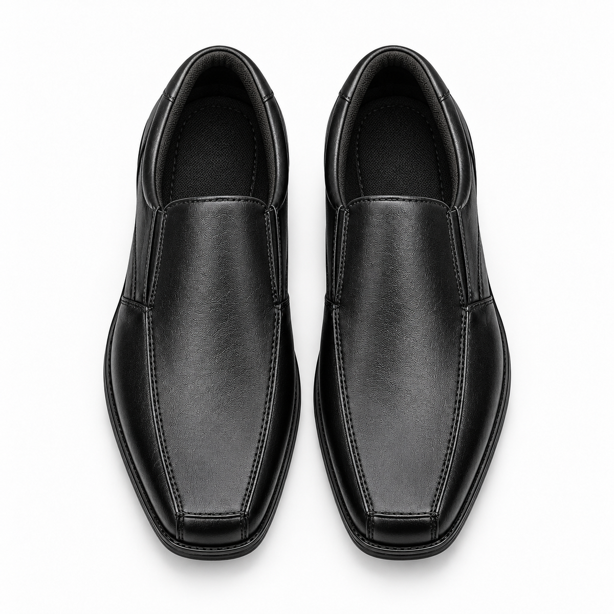 Ανδρικά Δερμάτινης Όψης Δετά Μαύρα με Διαχρονική Γραμμή – ERP84239